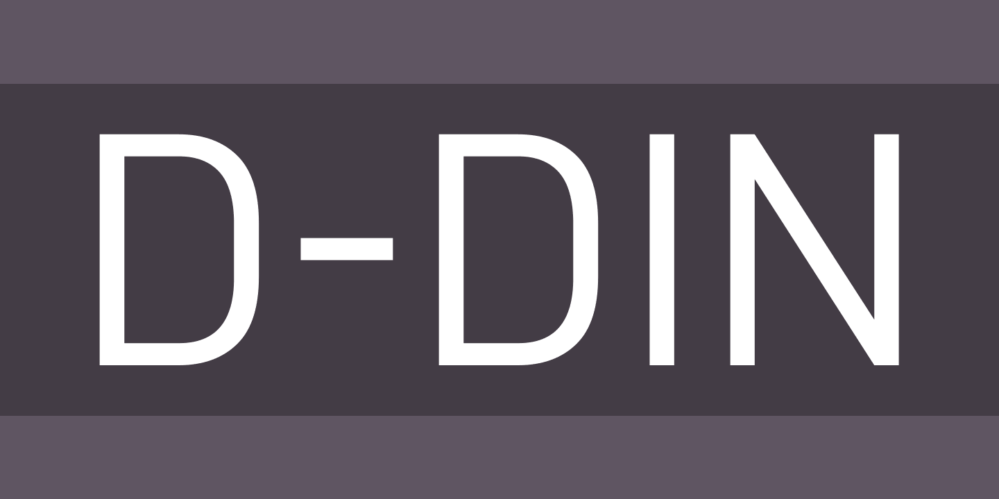 Пример шрифта D-DIN Regular